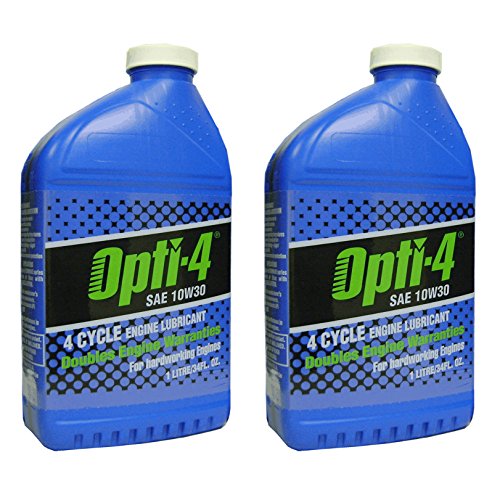 Opti-4 43121 SAE 10W30 34Oz 4-Cycle Engine Lubricant for Engines to 31hp, 2-Pack
