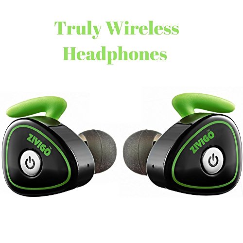 Bluetooth Earbuds By Zivigo, Truly Wireless Headphones - Invisible In-Ear Earbuds with BlueTooth Technology - Pairs with Any Mobile Device - Built-in Microphone - Noise Cancelling Technology