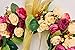 LOUHO Flower Wreath for Wall and Front Door Rose Wreath Silk Floral Home Wall Decor Artificial Garland (Flower-6)