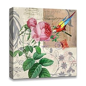 Canvas Wall Art Famous Building Birds/Flowers Pop-up Painting Artwork for Home Prints Framed - 12x12 inches