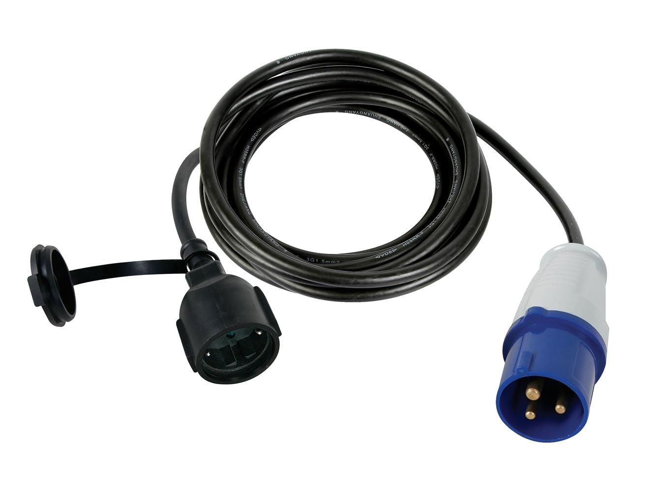 Perel ECEEC3M-3-G 142056 Cable Schuko Coupling to EU Plug Length 3 m