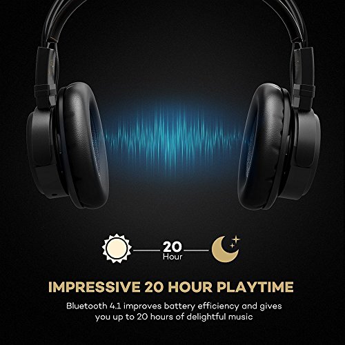 image for TaoTronics Wireless Over Ear Headset Bluetooth Headphones with Microph
