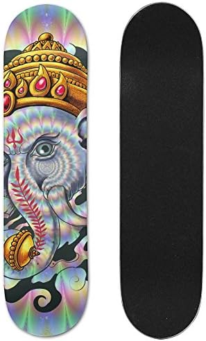 SVVOOD Skateboard Deck Elephant Monster Cool Lightweight Wooden Graphic Printed Display 7.5 Inch X 31 Inch
