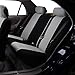 FH Group Flat Cloth Full Set Car Seat Covers Three Row 7 Seater - Universal Fit for Cars, Trucks & SUVs Gray