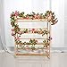 Felice Arts 2 Pack 11 Heads 7.2 Ft/pc Artificial Silk Fake Flowers Autumn Rose Vine Realistic Hanging Silk Rose Plants Wedding Home Party Arch Decor