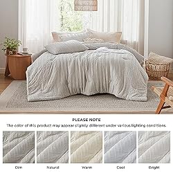 Bedsure Boho Comforter Set Queen - Tufted Bedding