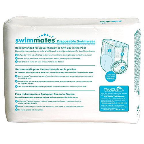 Swimmates Disposable Adult Swim Diapers, Small, Case/88 (4/22s