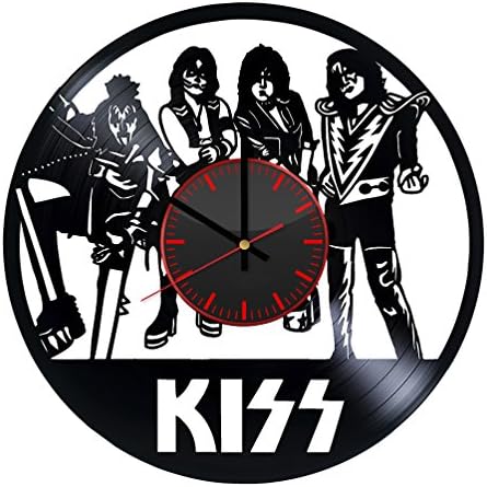 KISS Music Band Vinyl Record Wall Clock Unique gifts for him her Gift Ideas for Mothers Day Father birthday anniversary wedding cute and original gifts for everybody