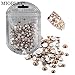 MIOBLET 300 Piece Mix Size SS3-SS30 Rose Gold Crystal Gem Nail Rhinestones Manicure Nail Gems Flatback Non Hotfix Glitter 3D Nail Art Gems Stones DIY Nails Decorations Rhinestone Accessories