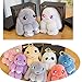 YISEVEN Bunny Stuffed Animal Plush Toy Rabbit Fur Keychain Fluffy Soft Cute Fuzzy Accessories Furry Ball Key Chain Gift for Women Teens Girls Kids Backpack Purse - Pink