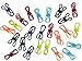 Adecco LLC Pack of 30 PCS Multi-Purpose Clothesline Utility Clips, Steel Wire Clips,Assorted Colors