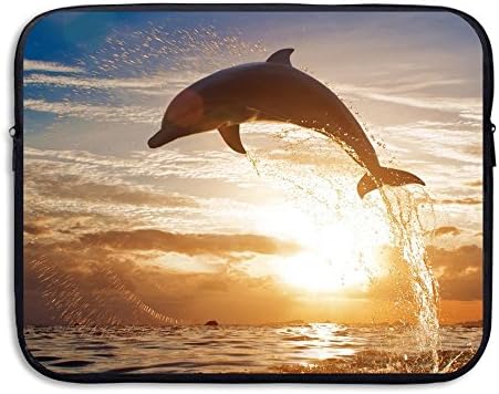 Praise Store Dolphin-Jump-Sunset Computer Liner Laptop Computer Sleeve 15 Inch Tablet Case Computer Accessories For Macbook Air Pro