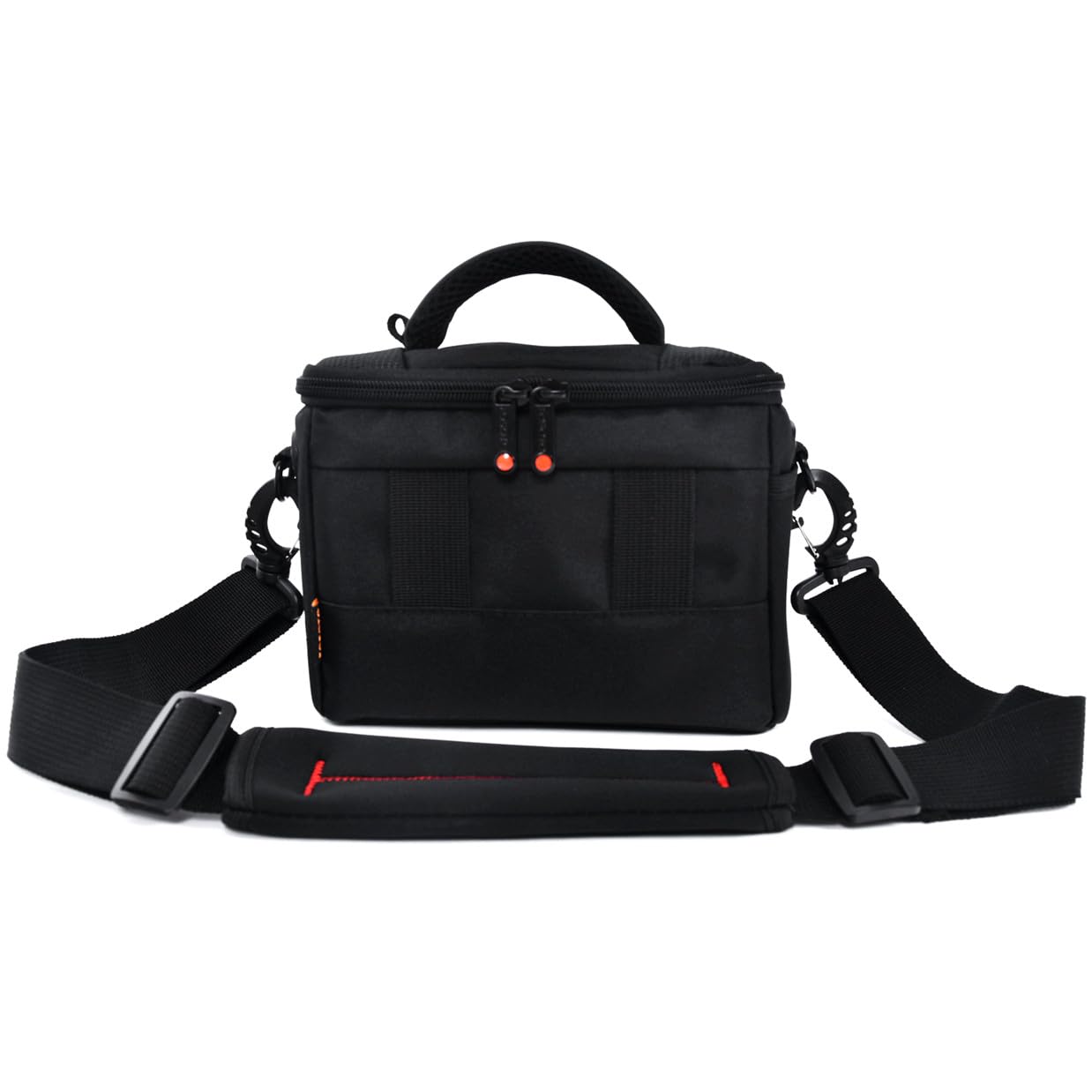 FOSOTO Compact Camera Shoulder Bag Case with Waterproof Rain Cover Compatible for Canon EOS M50 PowerShot SX420 SX430 SX70 SX50 SX30IS Sony a6400 RX10 DSC-H300 Nikon Coolpix P900