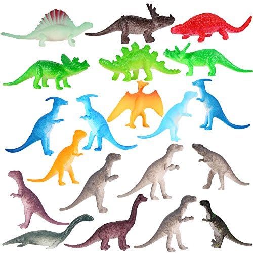 FunsLane 72 Pcs Mini Assorted Dinosaurs PVC Plastic Dinosaurs Kids Educational Toys Set Novelty Toys
