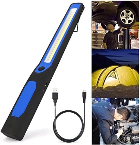 HUIZIjin 2in1 Rechargeable LED COB Camping Work Inspection Light Lamp Hand Torch Magnetic
