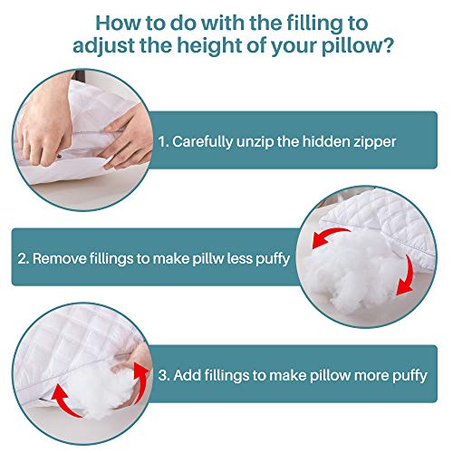 Oubonun Pillows King Size Set of 2 Firm Support, Down Alternative