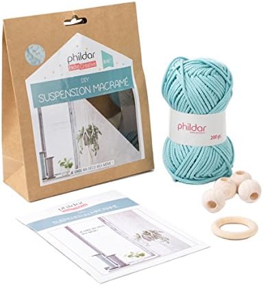 Phildar Suspension Set Macramé Color 70 X 18 X 5 cm, Cotton, Aqua