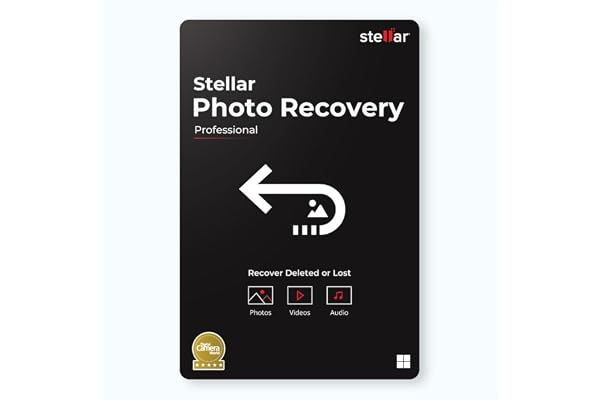 Stellar Photo Recovery Professional for Windows Software | Restore Your Memories in a Click | 1 PC 1 Year Subscription | Keycard Delivery