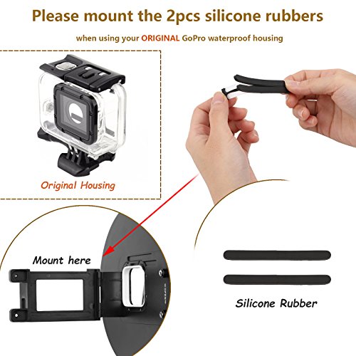 Gurmoir Shoot 6" Dome Lens Hood Dome Port for Gopro Hero 7 Black/Hero 6/Hero 5/Hero (2018) Action Cameras Snorkeling Underwater Diving Dome with Waterproof Housing Case with Soft Rubber Floating Grip