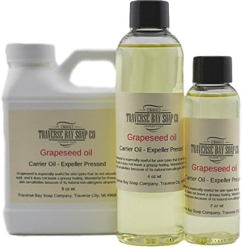 Grapeseed Oil - 2 oz, Safety sealed container, Soap making, lotion, creams, massage oil, bath, beauty, lip balm