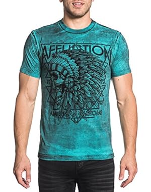 Men's American Customs Short Sleeve Graphic T-Shirt, Teal, Small