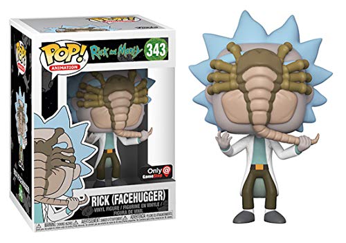 Funko POP Animation# 343: Rick & Morty - Rick with Facehugger Action Figure (Bundled with BOX PROTECTOR CASE)