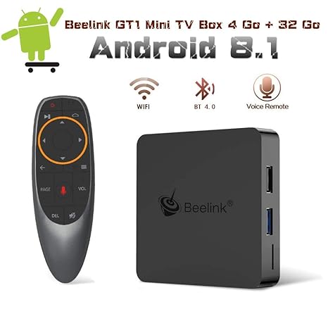 Beelink GT1 Mini TV Box Android 8.1 RAM 4GB 32GB Speicher Amlogic S905X2 4 Core 4K UHD USB 3.0 TF-Kartensteckplatz HDMI 2.1 H