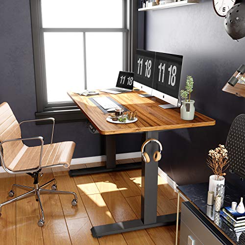 FEZIBO Electric Standing Desk, 55 x 24 Inches Height Adjustable Table, Ergonomic Home Office Furniture with Splice Board… - Image 2