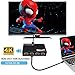 4K HDMI Splitter 1 in 2 3 4 Out 4K@30HZ, WEILIANTE V1.4 HDCP Powered HDMI Splitter with AC Adaptor 1 Input to 4 Outputs, Supports 3D 4K HD1080P for PS4 XboxRoku Blu-Ray Player Apple TV HDTV