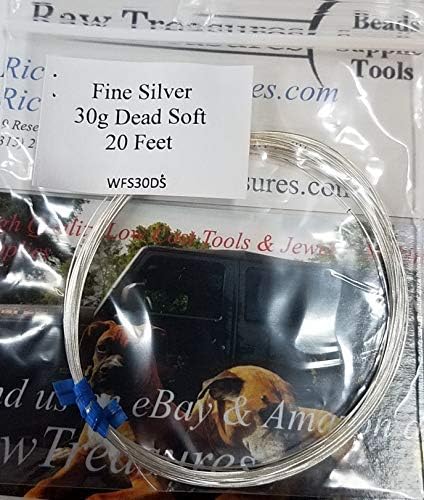30 gauge .999 Fine Silver Round Jewelry Wire Soft Temper 20 Feet