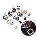 AKOAK Brass Pull Ring Pacifier Shape Rivets with Screw,Rivets Fasteners for DIY Leather Craft Belt Bag Wallet,9mm,6 Set (Gold)