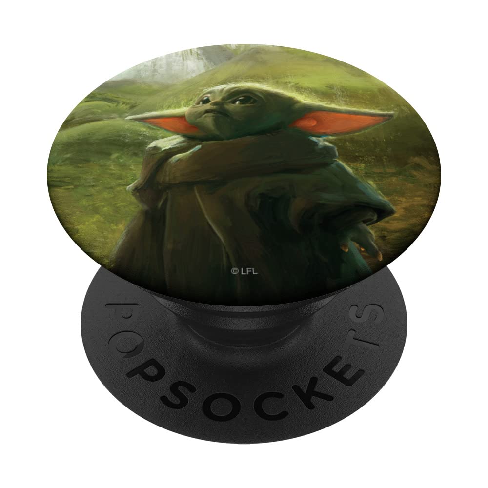 Star Wars The Mandalorian The Child Grogu in the Forest Art PopSockets Swappable PopGrip