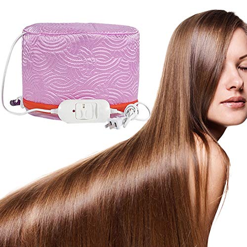 Nrpfell 1Pcs Hair Steamer Cap Dryers Electric Hair Heating Cap Thermal Treatment Hat Beauty Spa Nourishing Hair Styling Care Us Plug