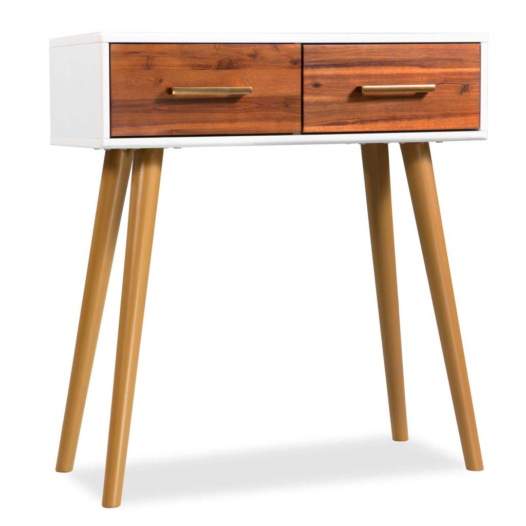 Console Casa E Cucina Vidaxl Tavolo Consolle In Legno Massello Di Acacia Tavolino Laterale Salotto
