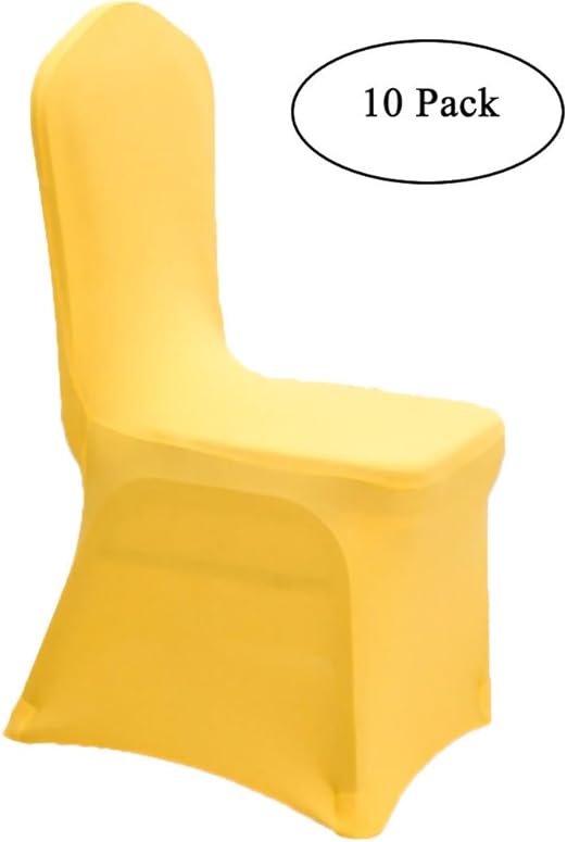 GFCC Set of 10pcs Yellow Color Spandex Fitted Stretchable