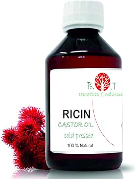 Huile De Ricin Première Pression à Froid Huile à Barbe Cils Ongles Cheveux Huile 100 Pure Visage Corps 250 Ml