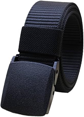 DVANIS Nylon Canvas Belt Breathable Military Tactical Men Waist Belt With Plastic Buckle 1.5" wide (38mm) Airport Friendly