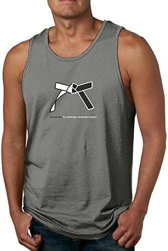Men's Basic Tank Top Top A Black Belt Is A White Belt Never Quit Karate Tee
