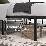 Zinus Justin 3ft Single Bed Frame 90 x 190 cm Black Steel Slats view 3