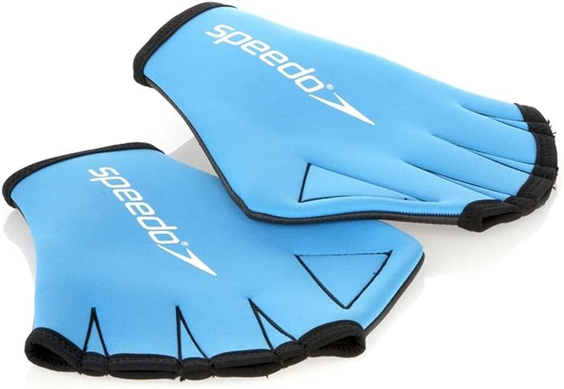 Speedo Unisex Aqua Gloves Webbed Swimming Gloves Blue M