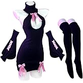 KORURACLUB Hollow Out Dress Sweater Costume premium sweater cosplay lingerie Mini Dress Sexy Lingerie