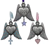 Angel Christmas Ornaments - Faith Hope and Love