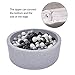 Depruies Kids Play Ball Pool Soft Quality Sponge Ocean Ball Pool Indoor Deluxe Baby Round Ball Pit Ideal Gift Play Toy for Children Toddler Infant Boys Girls（Gray）