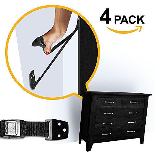 ELLA'S FURNITURE STRAP, Heavy Duty TV Straps, No Plastic Parts, Anti