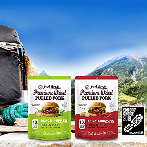 Meat Shredz Premium Dried Pulled Pork (Variety, 4 Pack) No