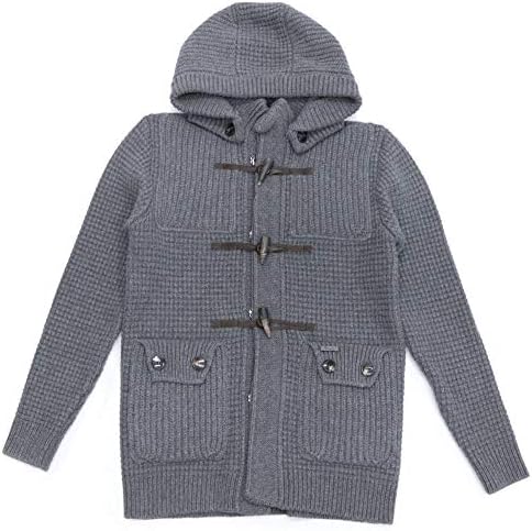 メンズ カシミア ニット ダッフル コート グレー 62bu8100 251 Grey 並行輸入品