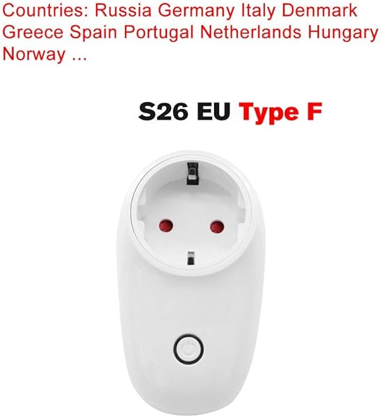 Galapar S26 WiFi Smart Socket Control Remoto inalmbrico Adaptador de Carga Smart Home Power Sockets Temporizador Inteligente Compatible con Amazon Alexa y para Google HomeNest IFTTT Inicio