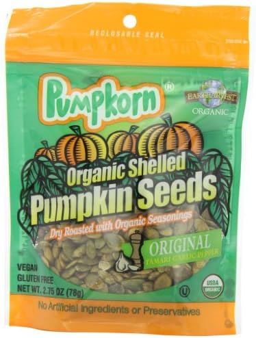 Pumpkorn Original Pumpkin SeedsTamari Garlic Pepper, 2.75-Ounce Bag (Pack of 12)