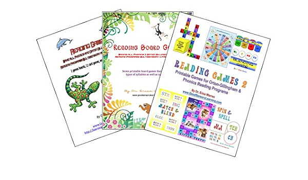 amazon com reading games bundle printable games for orton gillingham and phonics instruction office products