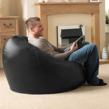 Krish By Karigar Bean Bag Cover Without Beans, XXXL (Black)